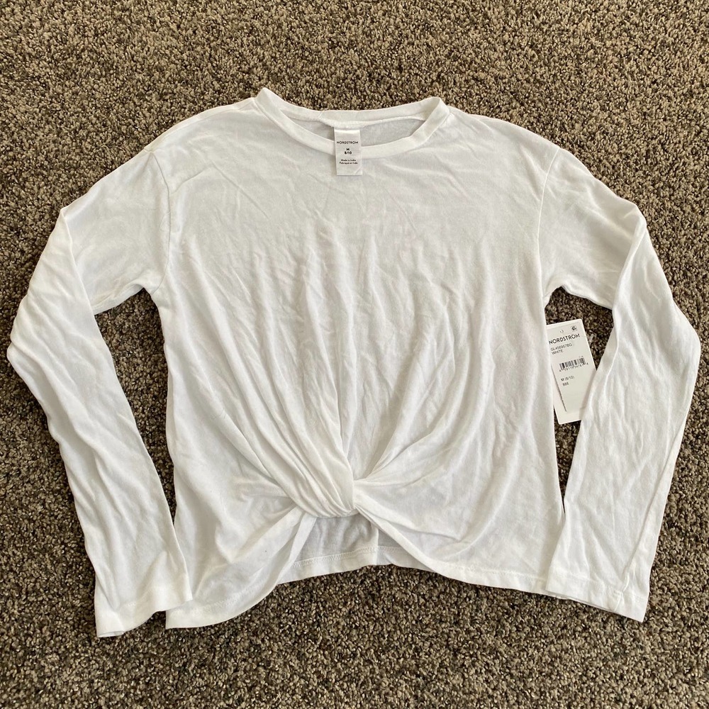 Nordstrom White Tie Front top - Size M (8/10)